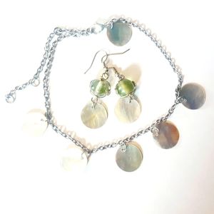 Charm Anklet Bracelet And Earrings